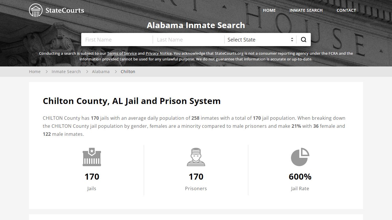 Chilton County, AL Inmate Search - StateCourts