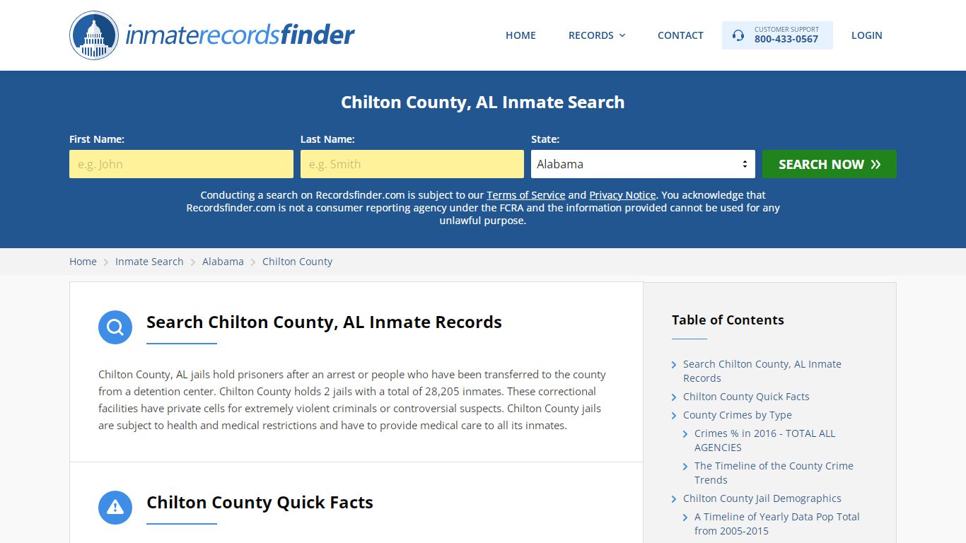 Chilton County, AL Inmate Lookup & Jail Records Online