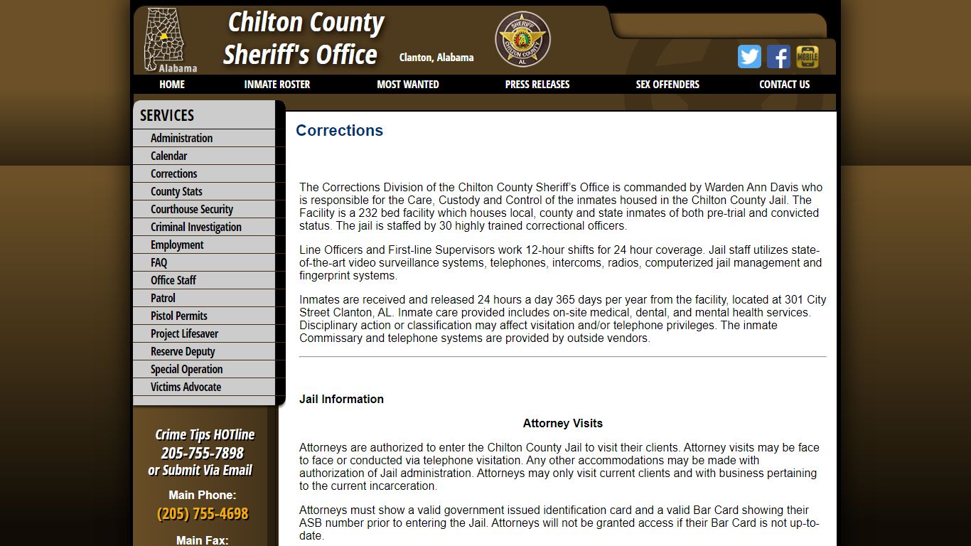 Corrections - Chilton County Sheriff's Office